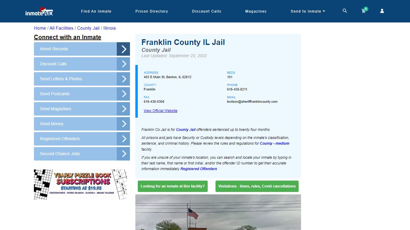 Franklin County IL Jail - Inmate Locator - Benton, IL